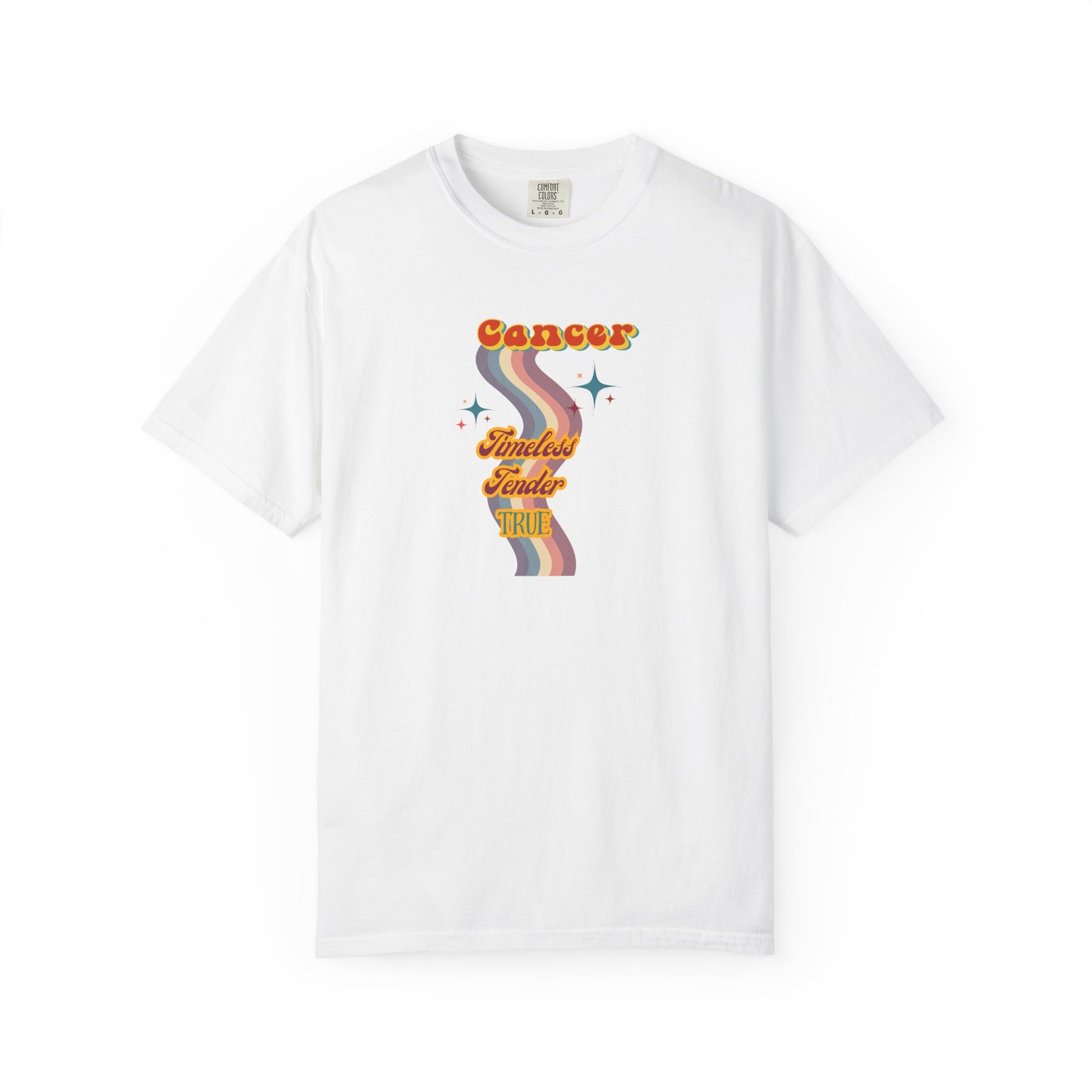 Cancer Zodiac Retro T-Shirt – Timeless • Tender • True White