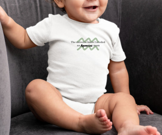 Baby Onesie for Aquarius Moms | Customized for all Genders | Horoscope bodysuit