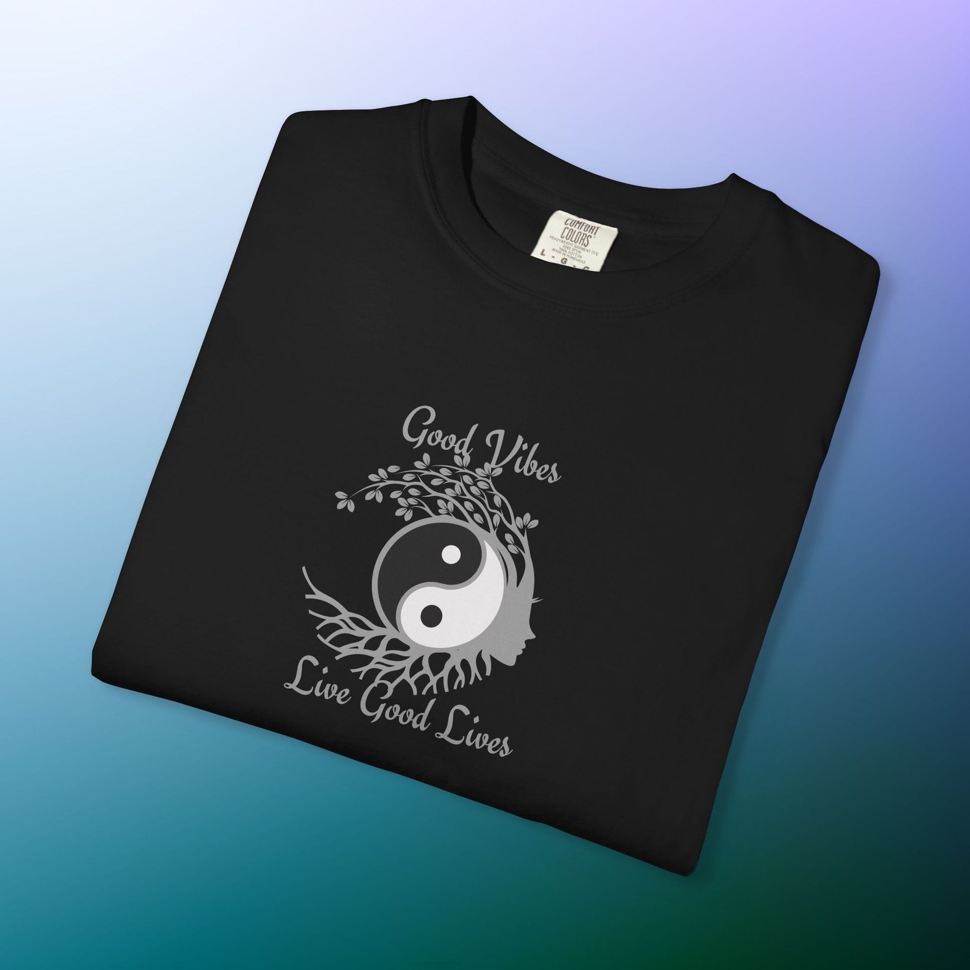 Good Vibes Live Good Lives T-Shirt – Yin Yang Tree of Life Tee
