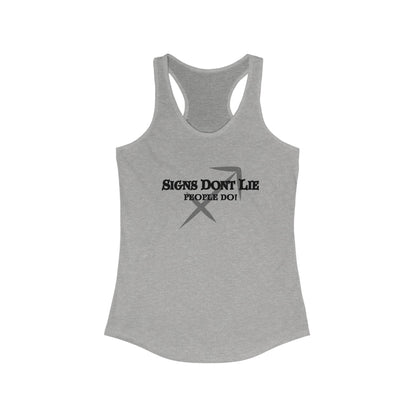 Signs Don't Lie, People Do! Zodiac Tank Top Heather Grey