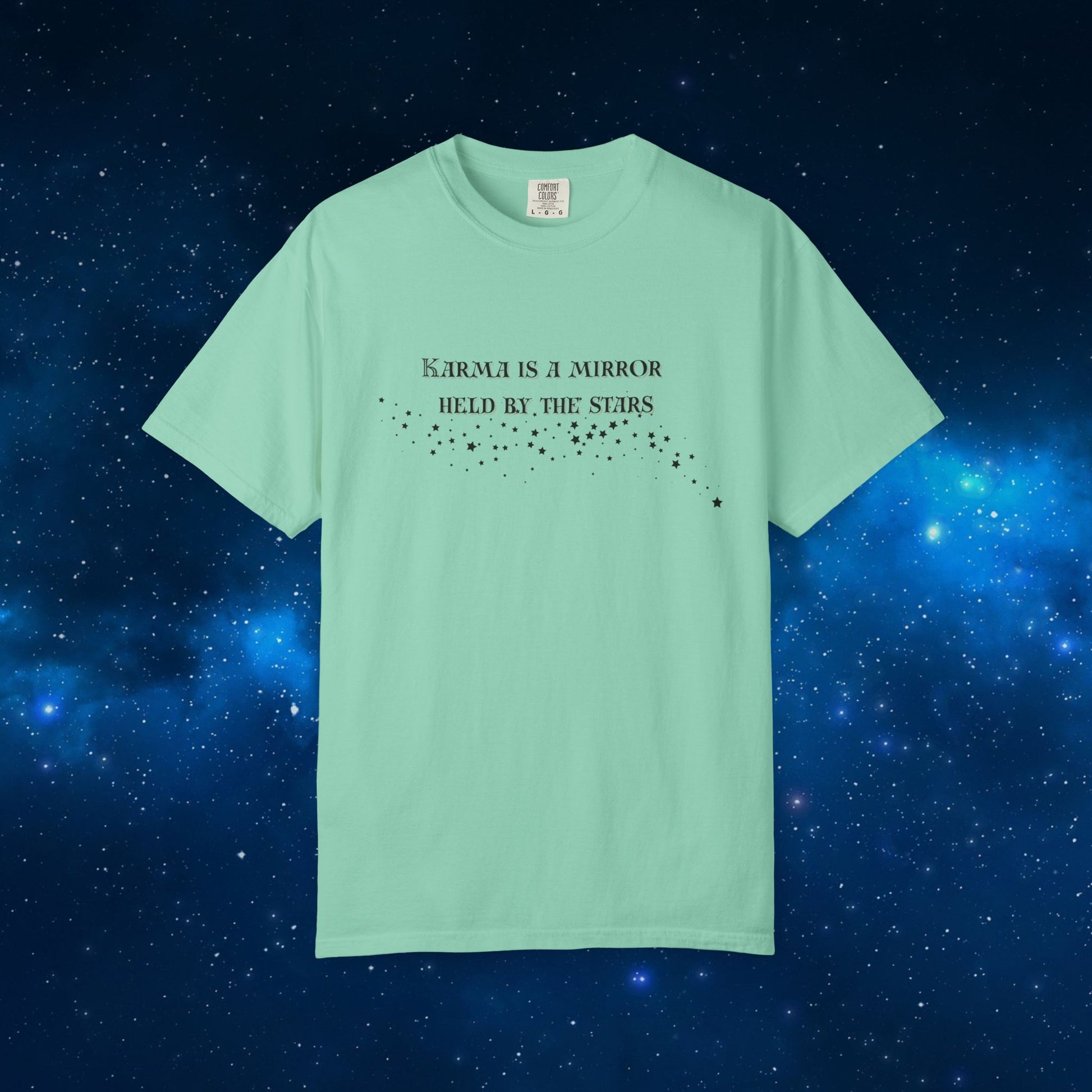 Karma Is a Mirror Held by the Stars – Spiritual Astrology T-Shirt Island Reef