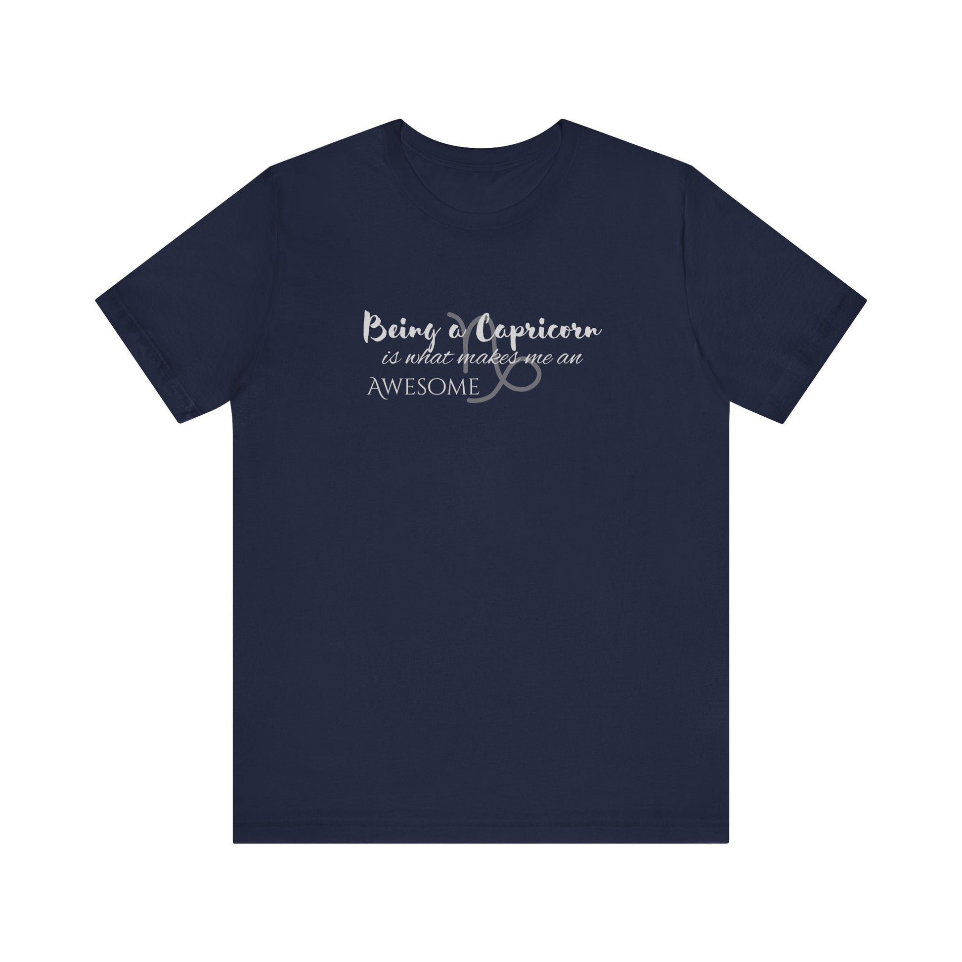 Awesome Unisex Capricorn Tshirt | Horoscope Profession Tee Navy