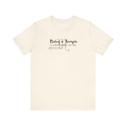 Awesome Unisex Scorpio Tshirt | Horoscope Profession Tee Natural
