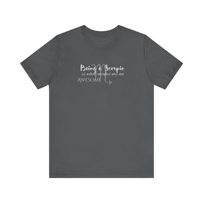Awesome Unisex Scorpio Tshirt | Horoscope Profession Tee Asphalt