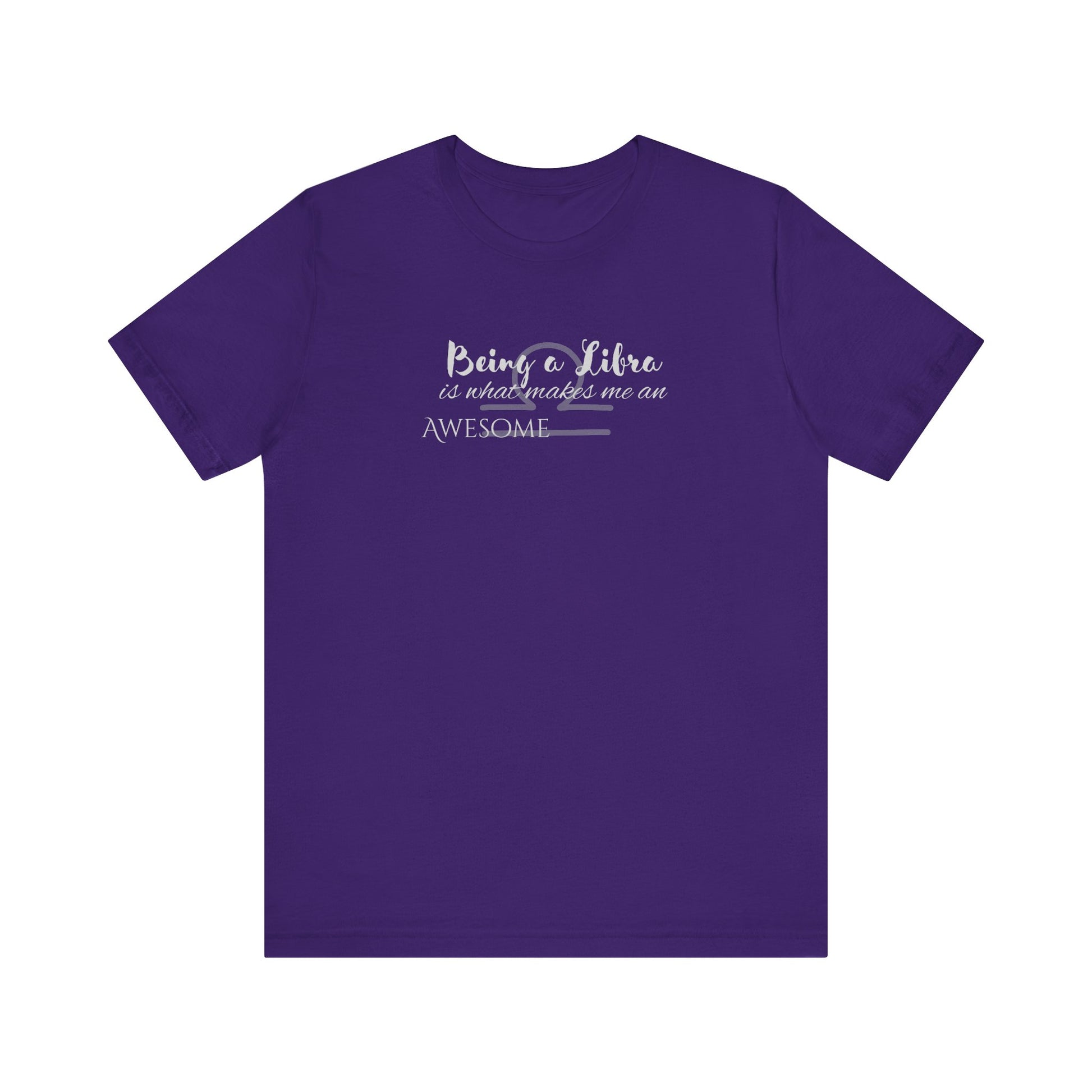 Awesome Unisex Libra Tshirt | Horoscope Profession Tee Team Purple