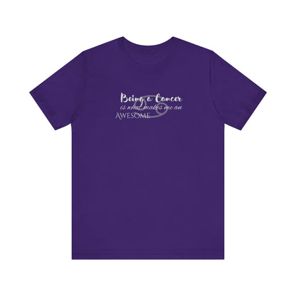 Awesome Unisex Cancer Tshirt | Horoscope Profession Tee Team Purple