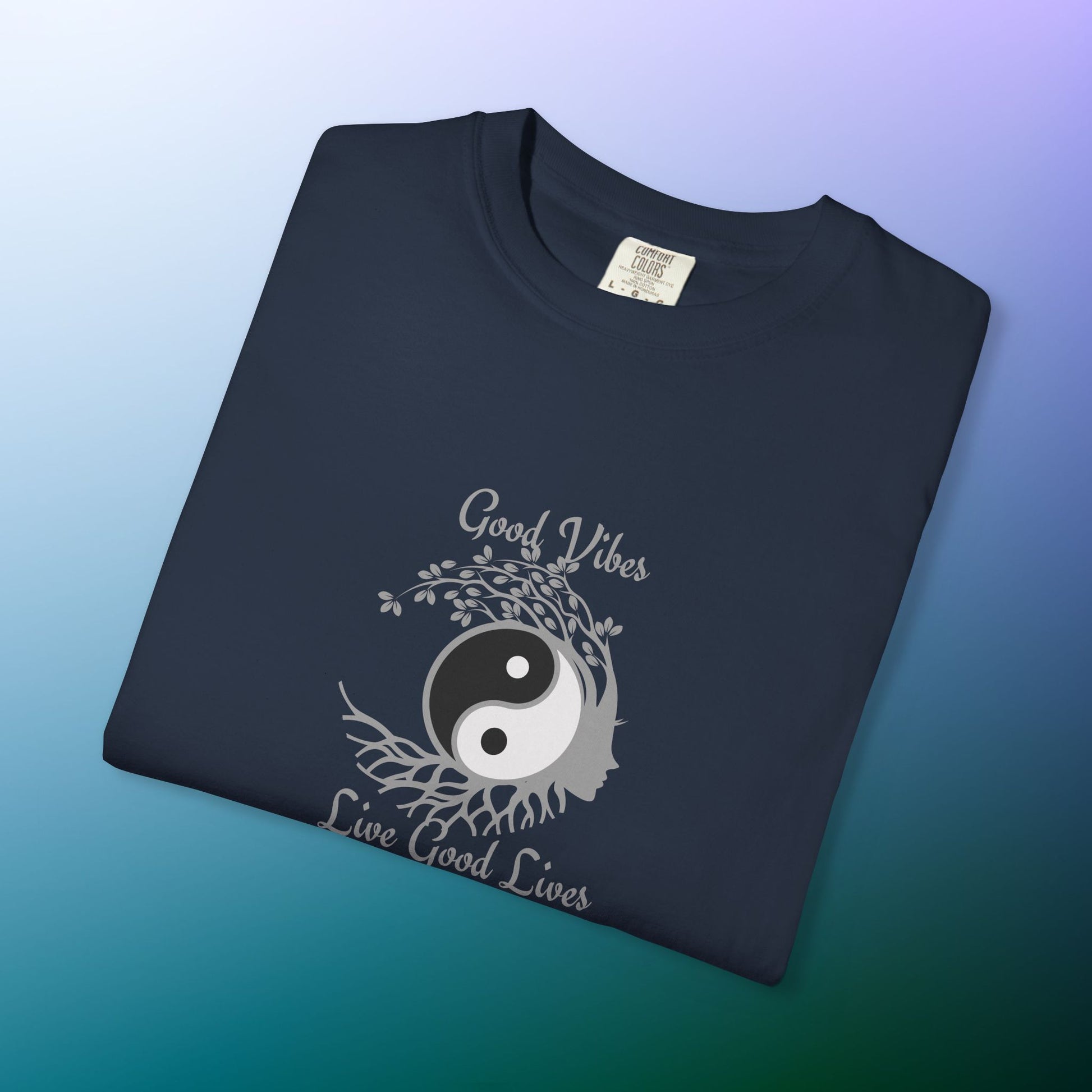 Good Vibes Live Good Lives T-Shirt – Yin Yang Tree of Life Tee