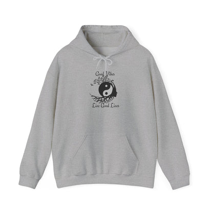 Good Vibes Hoodie – Manifestation & Mindfulness Apparel Sport Grey