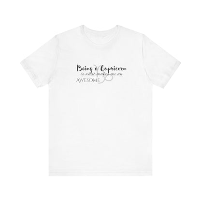 Awesome Unisex Capricorn Tshirt | Horoscope Profession Tee White