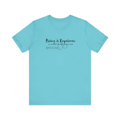 Awesome Unisex Capricorn Tshirt | Horoscope Profession Tee Turquoise
