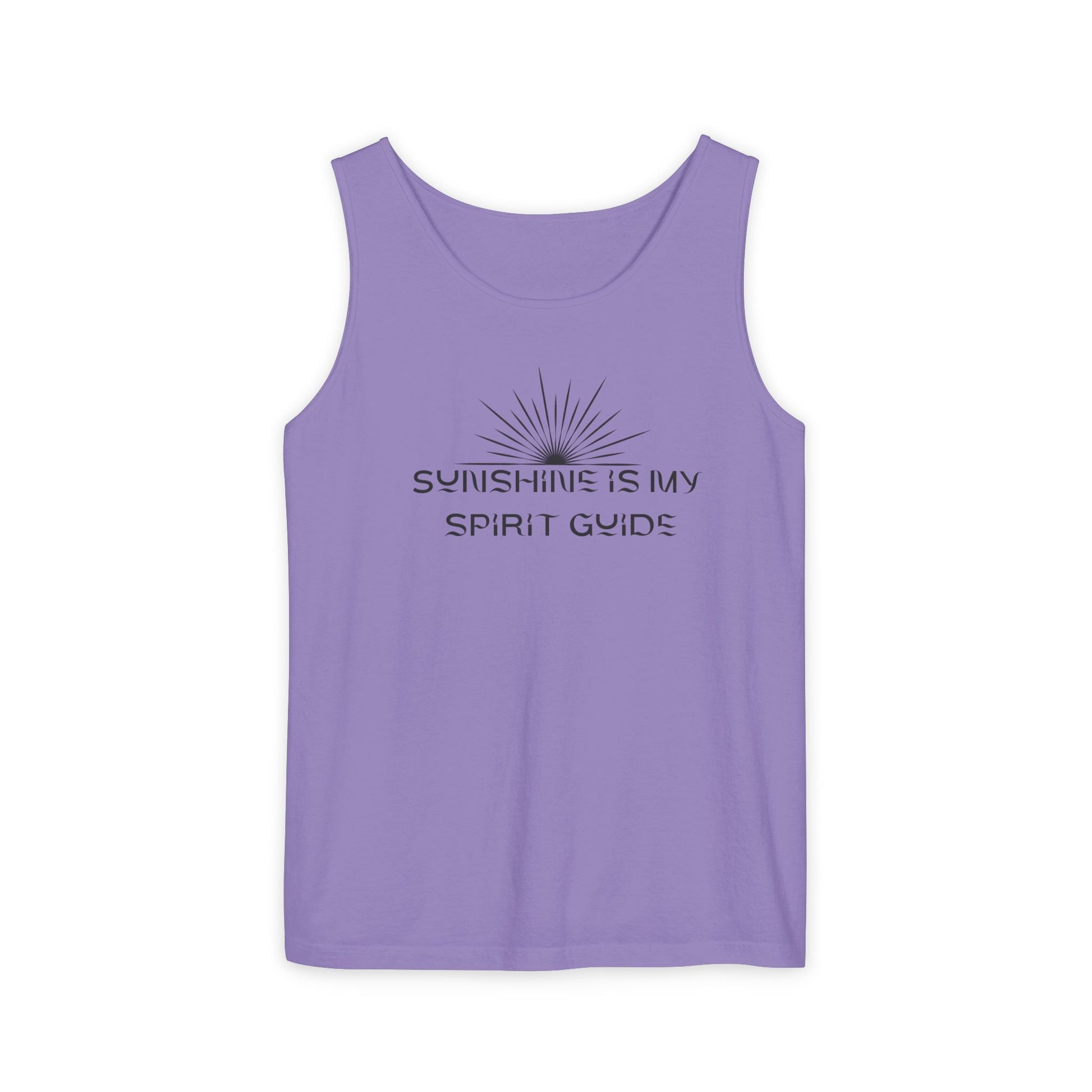 Sunshine Is My Spirit Guide Tank Top – Spiritual Unisex Summer Shirt Violet
