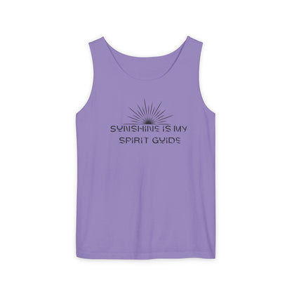 Sunshine Is My Spirit Guide Tank Top – Spiritual Unisex Summer Shirt Violet