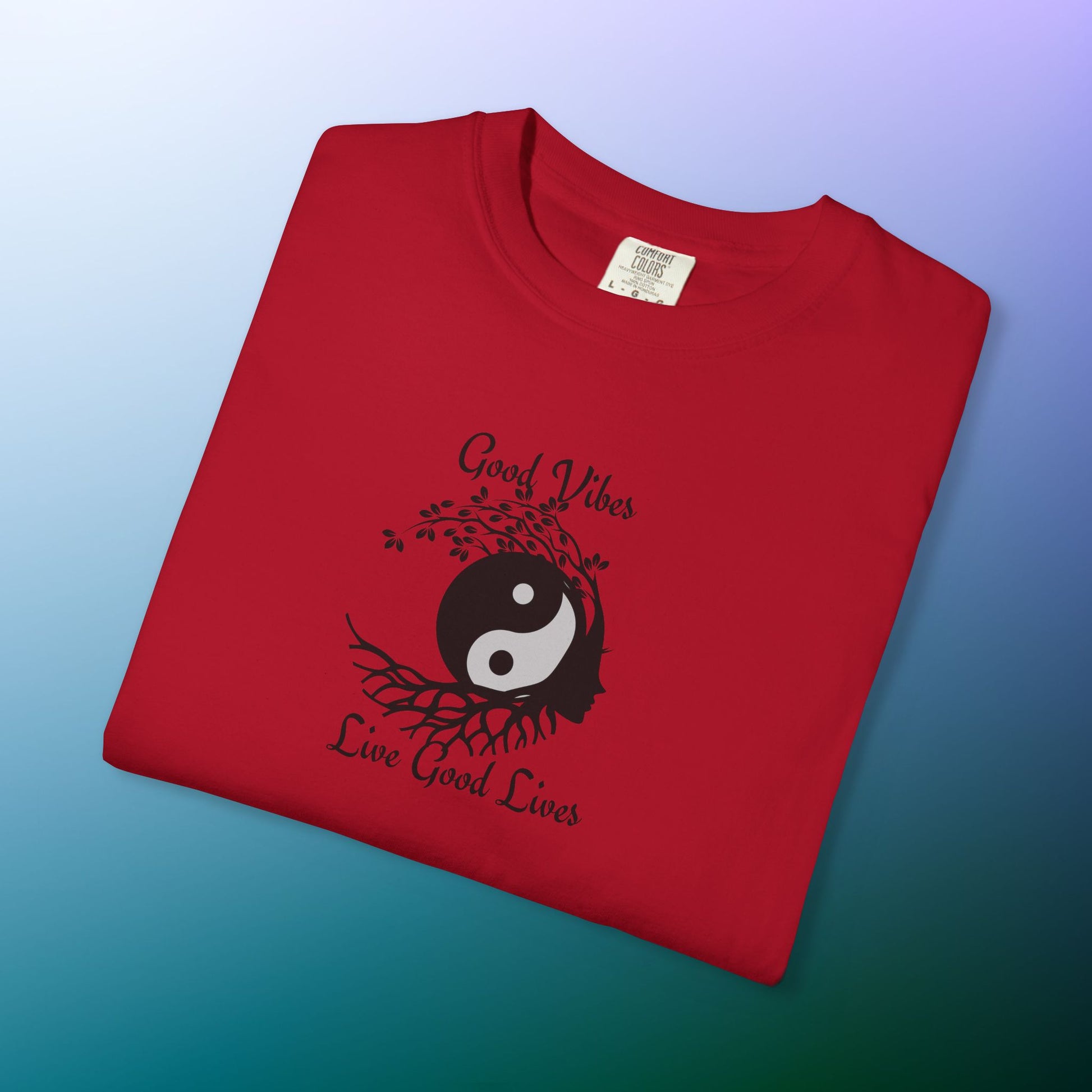 Good Vibes Live Good Lives T-Shirt – Yin Yang Tree of Life Tee