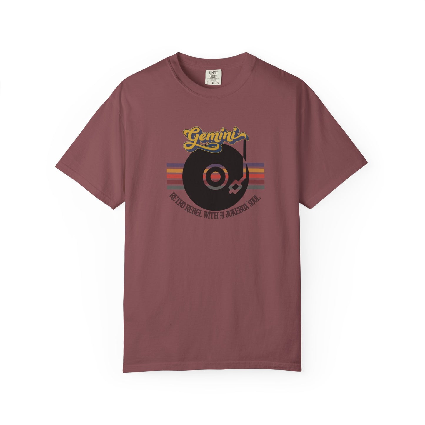 Gemini Retro T-shirt | Vinyl Record| Jukebox Rebel Brick