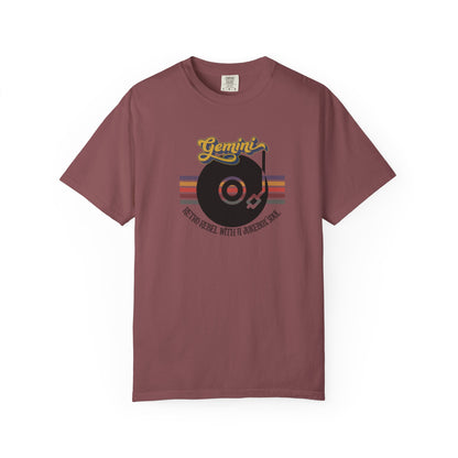Gemini Retro T-shirt | Vinyl Record| Jukebox Rebel Brick