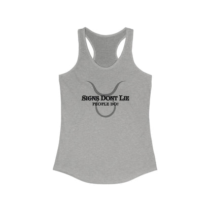 Signs Don't Lie, People Do! Zodiac Tank Top Heather Grey