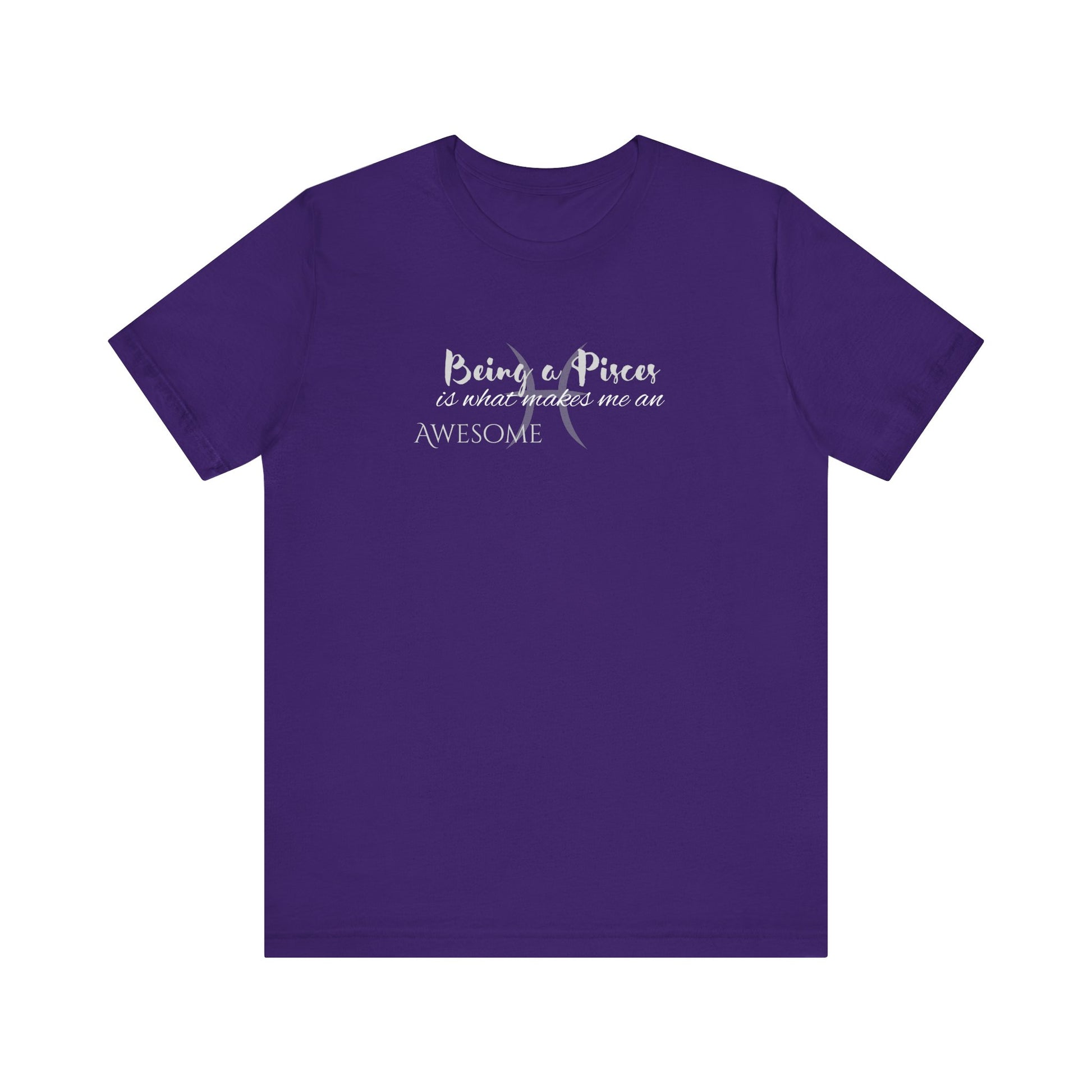 Awesome Unisex Pisces Tshirt | Horoscope Profession Tee Team Purple