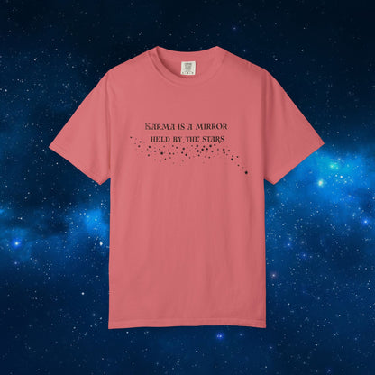 Karma Is a Mirror Held by the Stars – Spiritual Astrology T-Shirt Watermelon