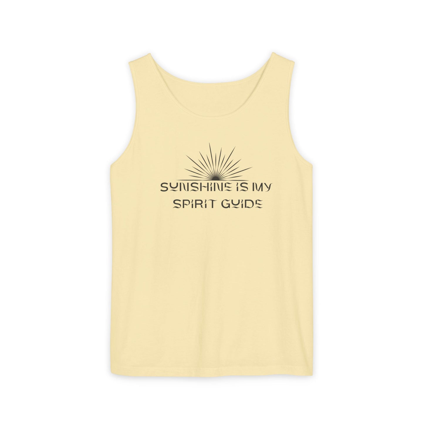 Sunshine Is My Spirit Guide Tank Top – Spiritual Unisex Summer Shirt Butter