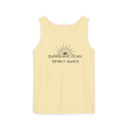Sunshine Is My Spirit Guide Tank Top – Spiritual Unisex Summer Shirt Butter
