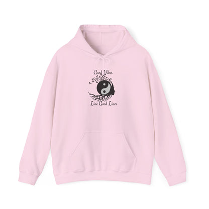 Good Vibes Hoodie – Manifestation & Mindfulness Apparel Light Pink