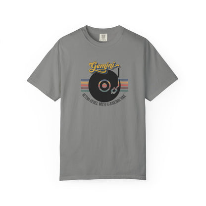 Gemini Retro T-shirt | Vinyl Record| Jukebox Rebel Granite