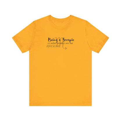 Awesome Unisex Scorpio Tshirt | Horoscope Profession Tee Gold