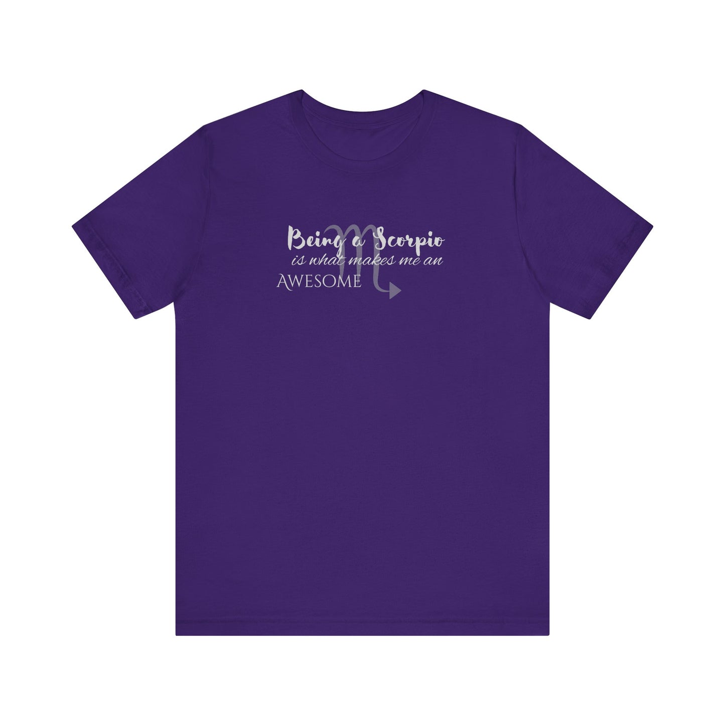 Awesome Unisex Scorpio Tshirt | Horoscope Profession Tee Team Purple
