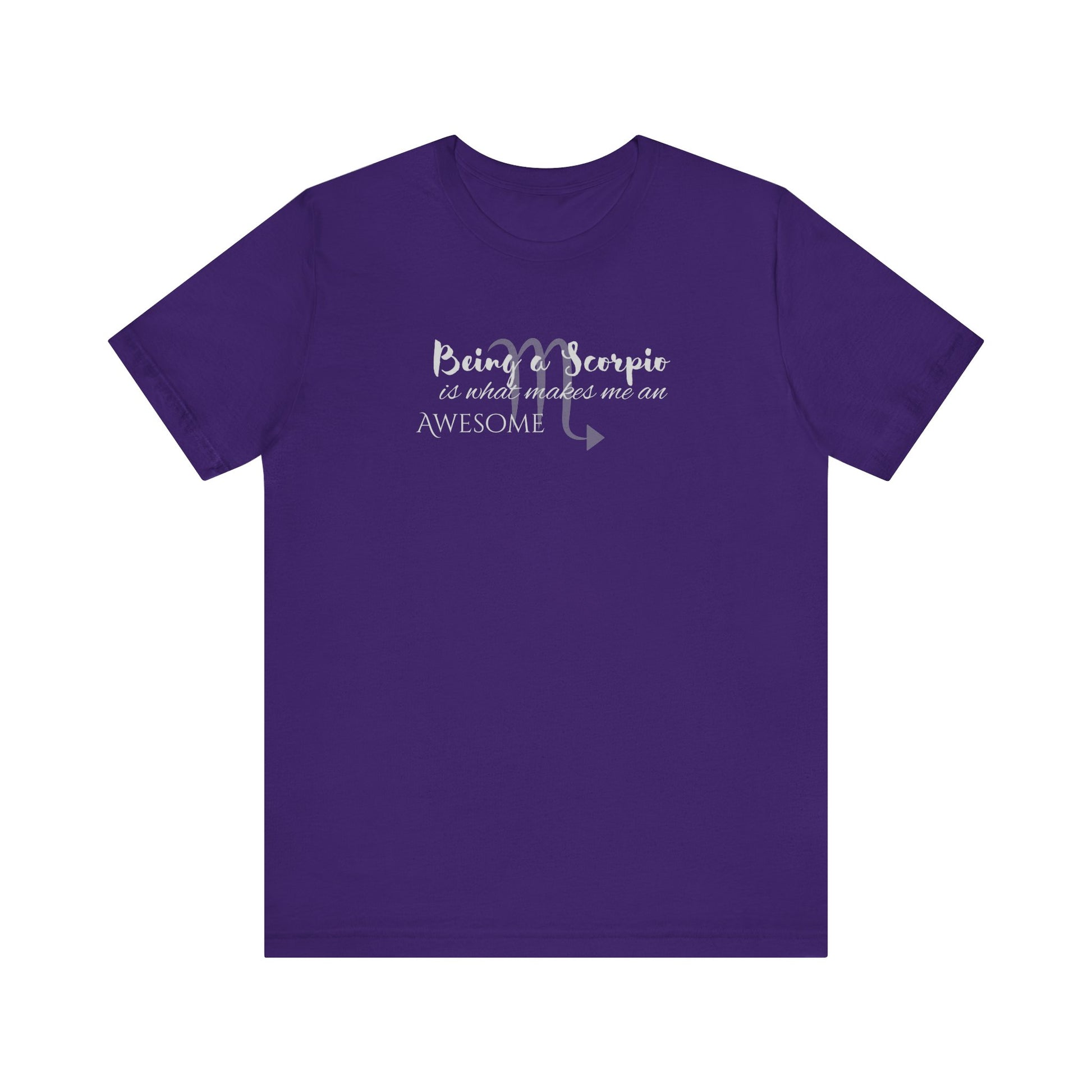 Awesome Unisex Scorpio Tshirt | Horoscope Profession Tee Team Purple