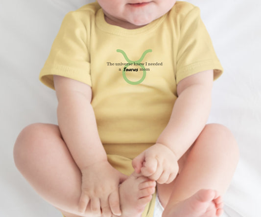 Baby Onesie for Taurus Moms | Customized for all Genders | Horoscope bodysuit