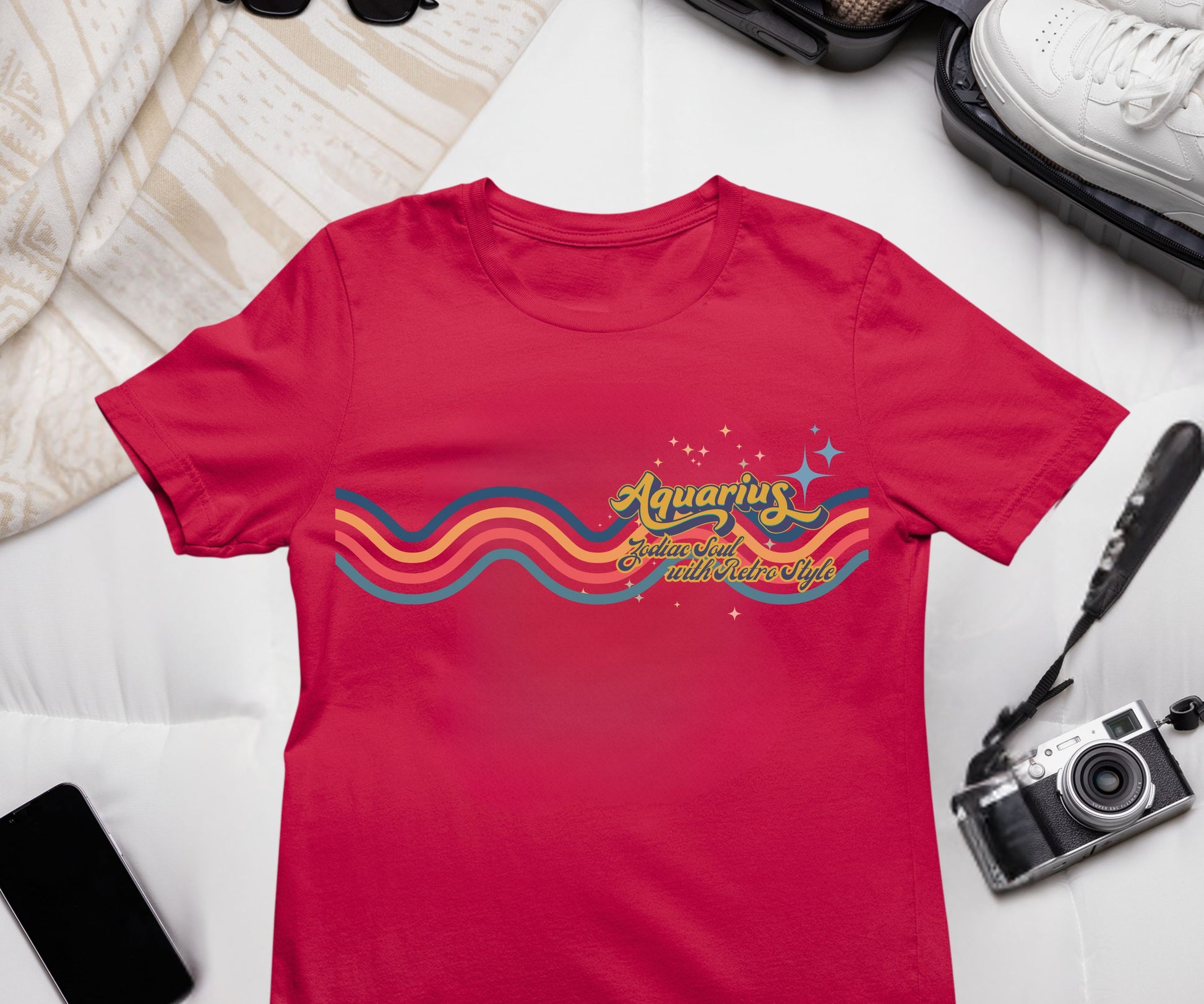 Aquarius Retro T-Shirt – Zodiac Soul Astrology Shirt for Aquarius Lovers