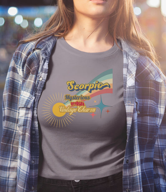 Scorpio Zodiac Retro T-Shirt – Mysterious with Vintage Charm