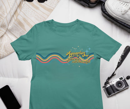 Aquarius Retro T-Shirt – Zodiac Soul Astrology Shirt for Aquarius Lovers