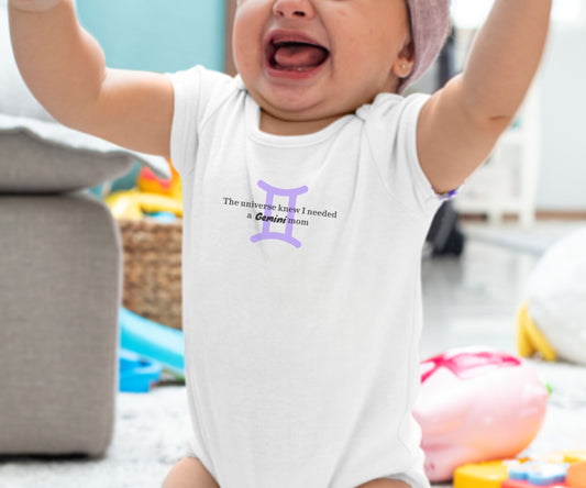 Baby Onesie for Gemini Moms | Customized for all Genders | Horoscope bodysuit